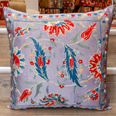 Handmade Uzbek Suzani Silk Cushion - 307746-BB