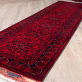 Handmade fine Afghan Kunduz short runner - 310343