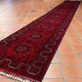 Handmade Afghan Kunduz extra long runner - 310344