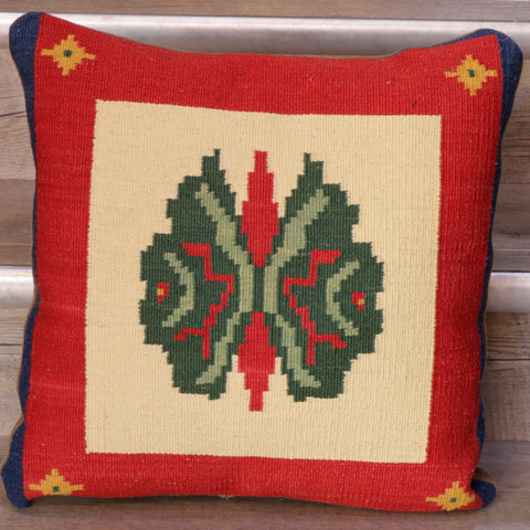 Small Handmade Turkish kilim cushion - 274085