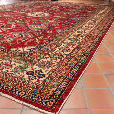 Handmade extra fine Afghan Kazak carpet -284950