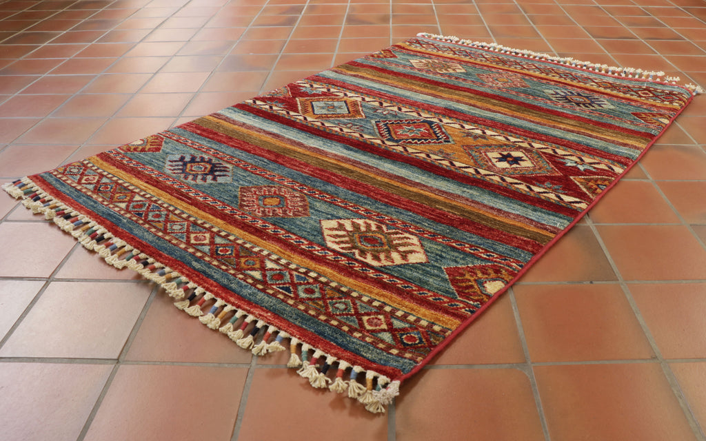 Handmade Afghan Kharjeen rug - 307499