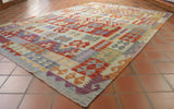 Handmade Afghan Kilim - 307701a