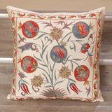 Handmade Uzbek Suzani Silk Cushion - 307746-2