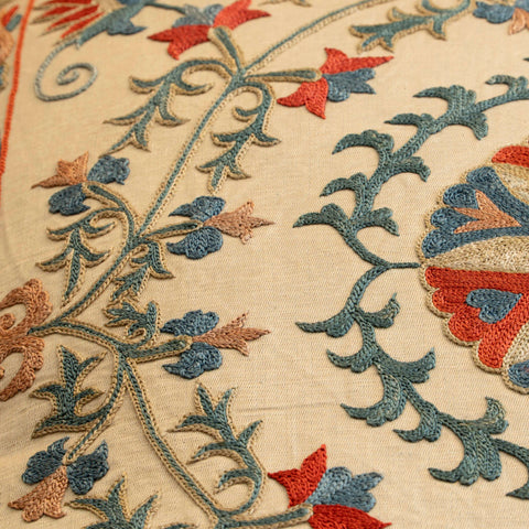 Handmade Uzbek Suzani Silk Cushion - 307746AD