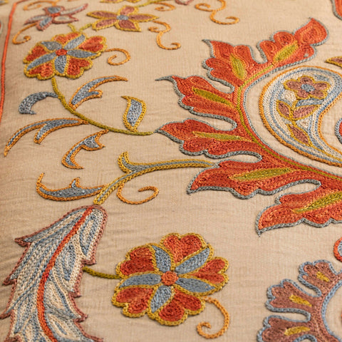 Handmade Uzbek Suzani Silk Cushion - 307746AE