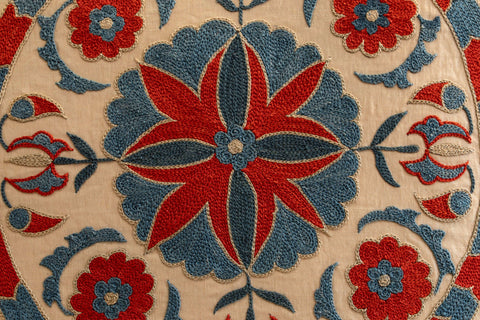 Handmade Uzbek Suzani Silk Cushion - 307746AK