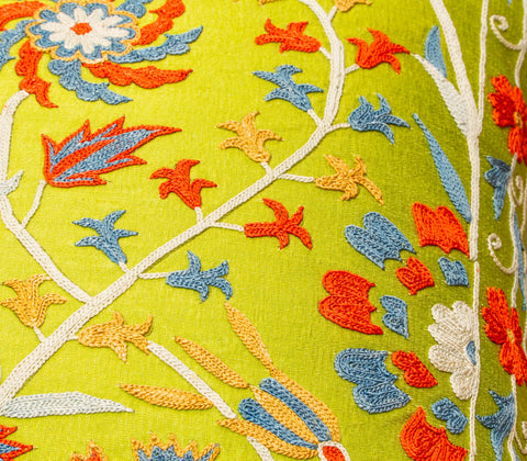 Handmade Uzbek Suzani Silk Cushion - 307746-AW
