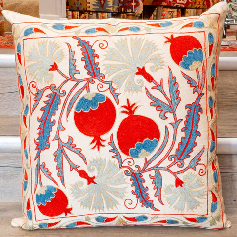 Handmade Uzbek Suzani Silk Cushion - 307746-BF