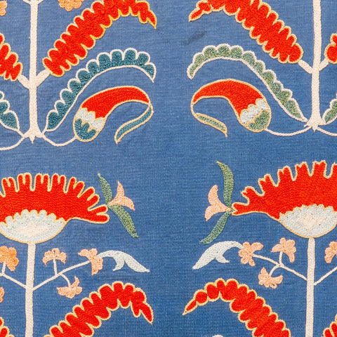Handmade Uzbek Suzani Silk Cushion - 307746-BS