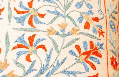 Handmade Uzbek Suzani Silk Cushion - 307746BY