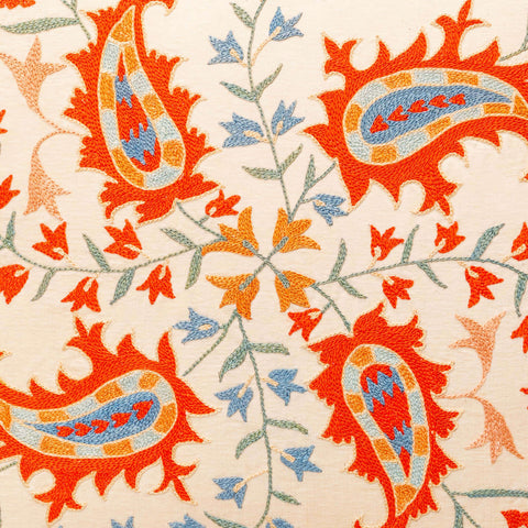 Handmade Uzbek Suzani Silk Cushion - 307746-BZ