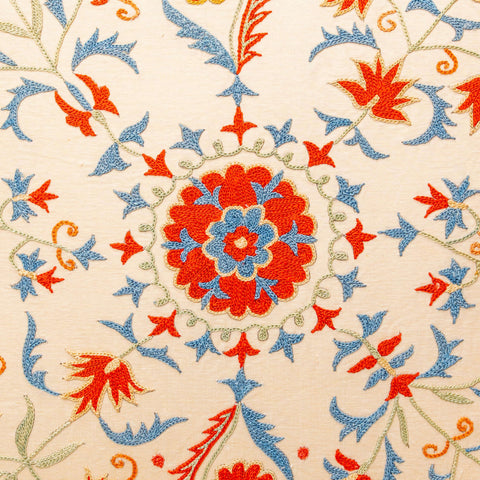 Handmade Uzbek Suzani Silk Cushion - 307746CA