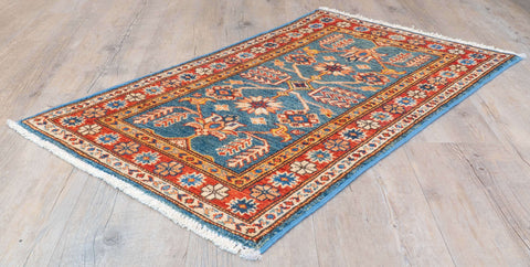 Handmade fine Afghan Kazak rug - 307897