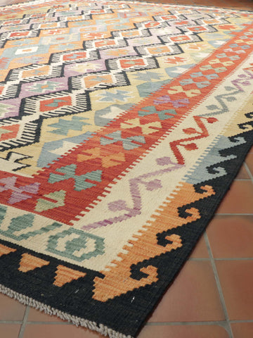Handmade Afghan Kilim carpet - 307990