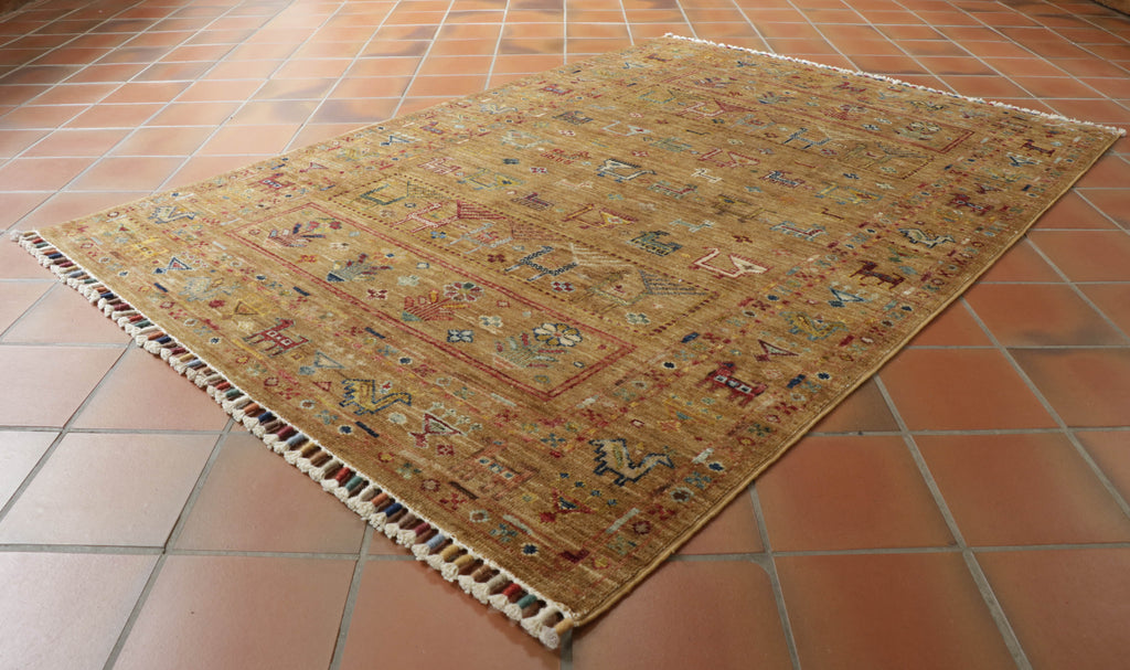 Handmade fine Afghan Samarkand rug - 308193
