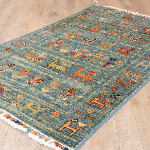 Handmade fine Afghan Samarkand rug - 308294