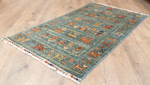 Handmade fine Afghan Samarkand rug - 308294