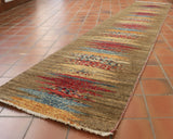 Handmade Afghan Loribaft narrow runner - 308392