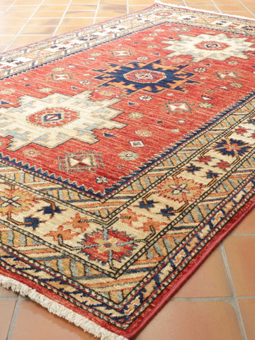 Handmade Afghan Kazak rug - 308415