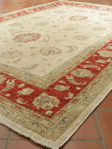 Extra fine handmade Afghan Ziegler with silk highlights - 308475