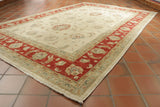 Extra fine handmade Afghan Ziegler with silk highlights - 308475