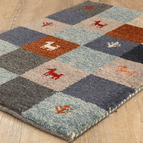 Handmade Indo Persian Gabbeh mat - 308646