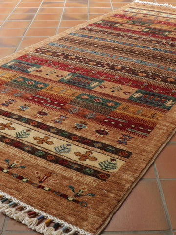 Handmade Afghan Loribaft short runner - 308770