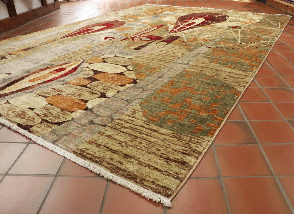 Fine handmade Afghan Abstract rug - 308951