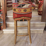 Turkish kilim covered bar stool - 309003