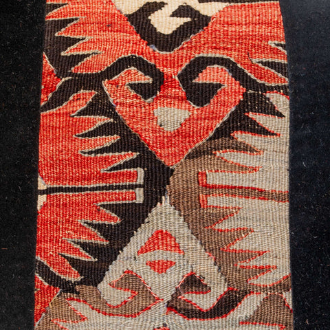 Medium contemporary classic Turkish kilim & velvet cushion - 309092-E