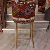 Turkish kilim covered bar stool - 309142