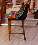 Moldovan kilim covered bar stool - 309160