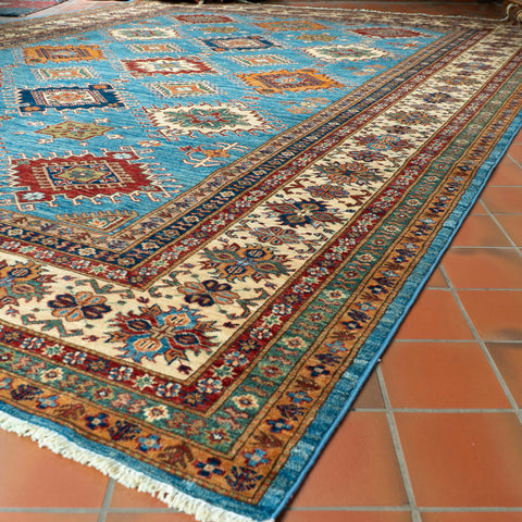 Handmade fine Afghan Kazak carpet - 309239