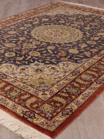 Handmade Persian Qum wool and silk rug - 309276