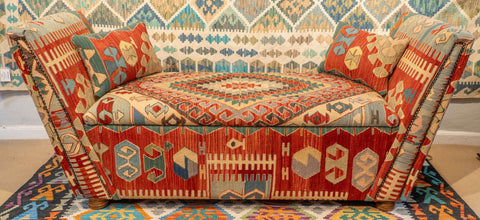 Handmade Turkish kilim Bespoke Balmoral storage seat - 309500LF