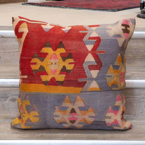 Large Handmade Turkish kilim cushion - 309673-M