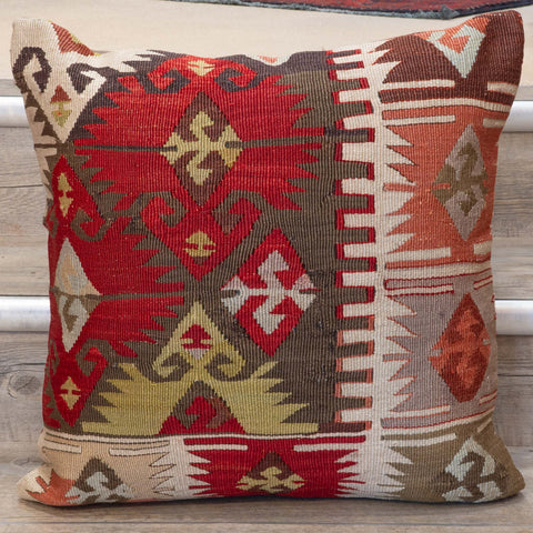 Large Handmade Turkish kilim cushion - 309673-Q