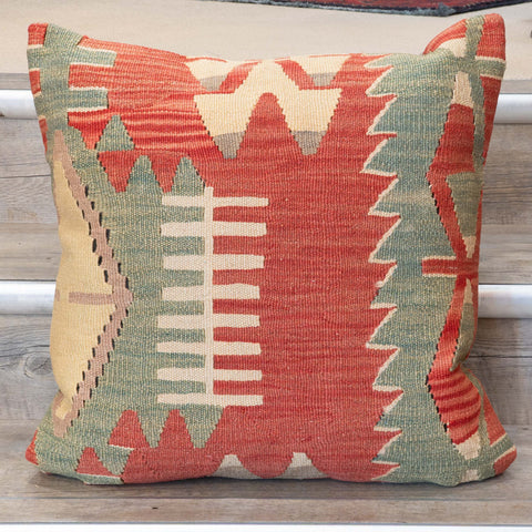 Large Handmade Turkish kilim cushion - 309673-S