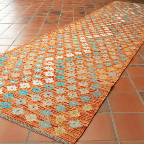 Handmade Afghan Kilim medium runner - 309747