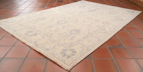 Handmade fine silver washed Afghan Ziegler carpet - 309807
