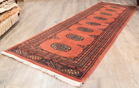 Handmade Pakistan Bokhara short runner - 309919