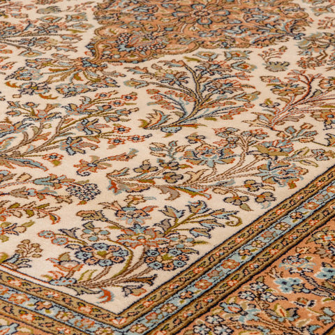 Handmade fine Kashmir silk rug - 310288