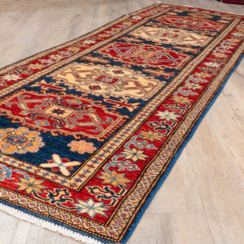 Handmade fine Afghan Kazak short runner - 310323