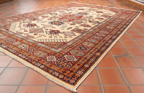 Handmade fine Afghan Kazak rug - 310328