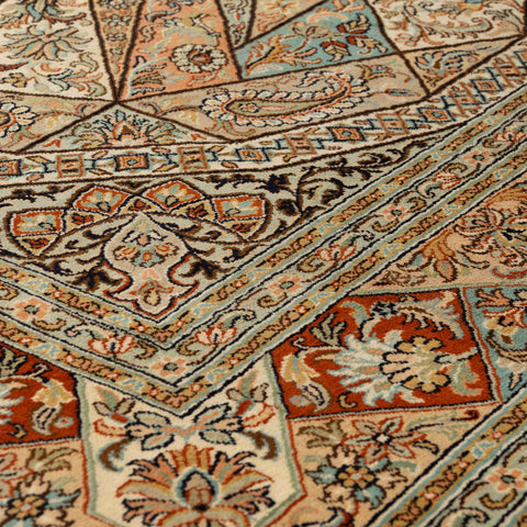 Handmade fine Kashmir silk rug - 310355