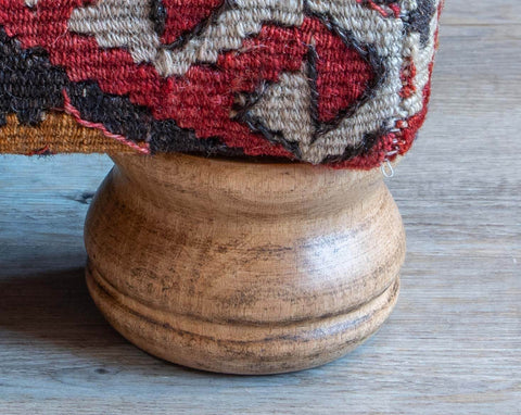 Antique Kilim covered blanket chest - 310393-A