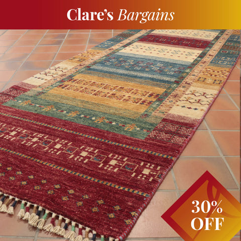 Handmade Afghan Loribaft long runner - CB295548