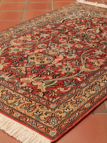 Handmade Kashmir Silk rug - 284848