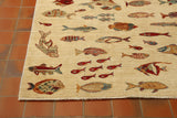 Handmade Afghan Fish design carpet - 306564
